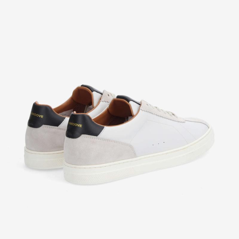 SPARK CLAY T TOE M - NAPPA/SDE/NAPPA - BLANC/BLANC CASSE/NOIR